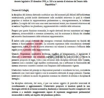 Legge elettorale, centrodestra deposita testo a Senato e Camera: proporzionale e premio al 40%