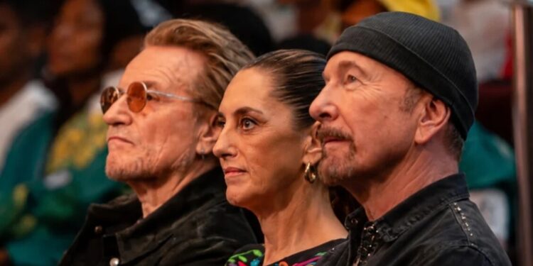 A Città del Messico Sheinbaum e gli U2 insieme per l’infanzia