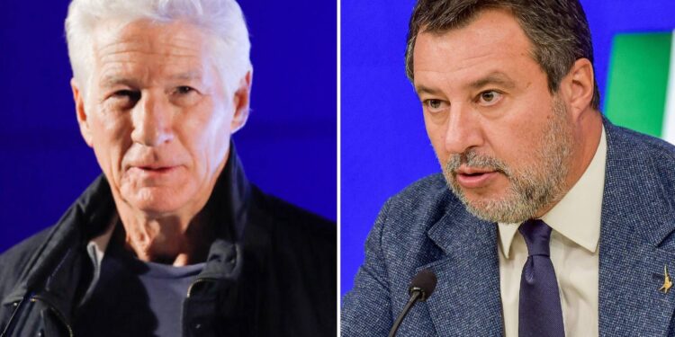 Migranti, Richard Gere: “No al modello Italia”. Salvini: “Niente lezioni dai radical chic”